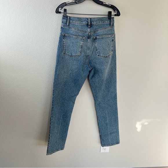 New Reformation Liza Ultra High Rise Straight Leg Jeans Malta NWT Denim Women 28 - Picture 9 of 13